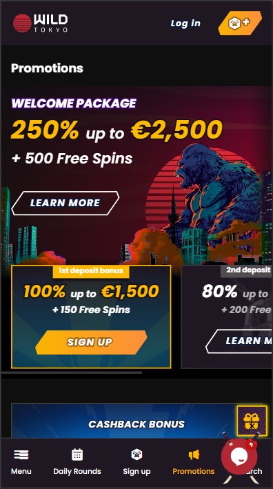Wild Tokyo Casino Bonuses