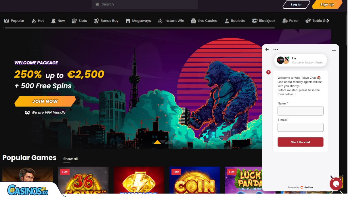 Wild Tokyo Casino Support