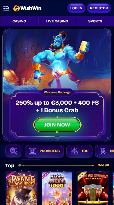 WishWin Casino Lobby