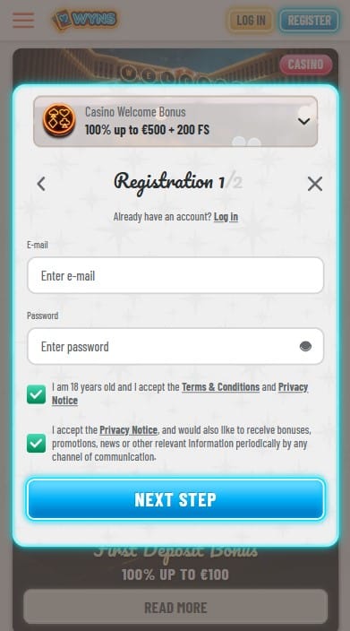Wyns Casino Sign Up