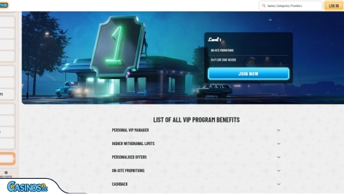 Programme VIP du casino Wyns