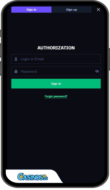 BeOnBet Casino Login from Mobile