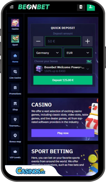 BeOnBet Casino Mobile App