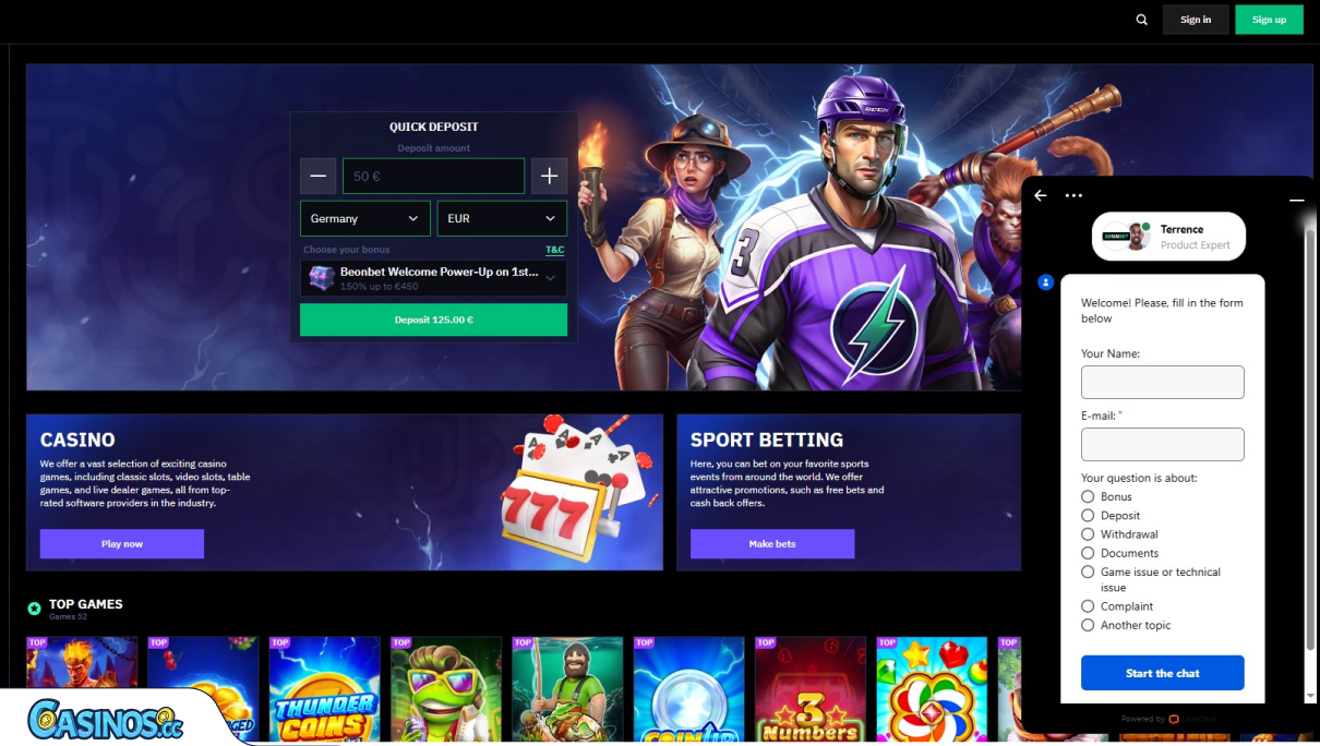 BeOnBet Casino Support