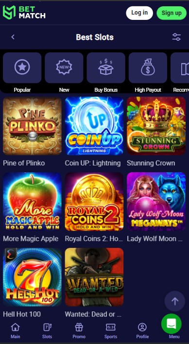 BetMatch Casino Games