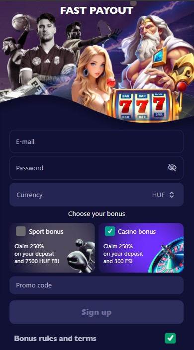 BetMatch Casino Sign Up