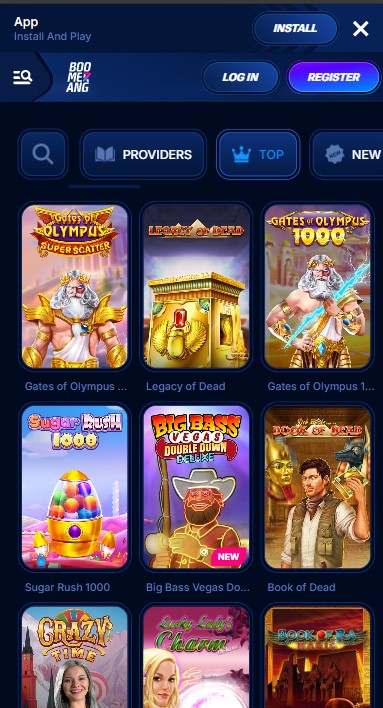 BoomerangBet Casino Games