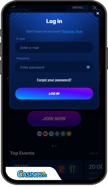 BoomerangBet Casino Login from Mobile