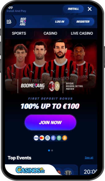 BoomerangBet Casino Mobile App