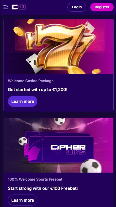 CipherWins Casino Bonuses