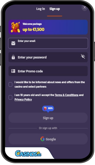 Coolzino Casino Login from Mobile