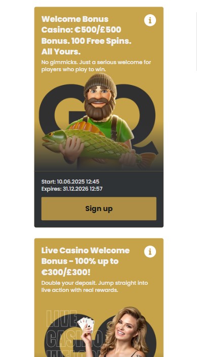 GQbet Casino Bonuses