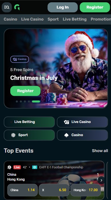 GrandzBet Casino Lobby