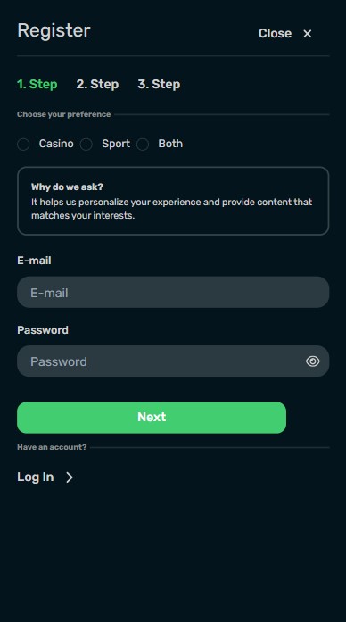 GrandzBet Casino Sign Up