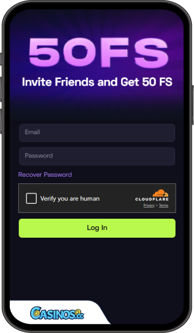 Přihlášení do kasina Immerion z mobilního zařízení