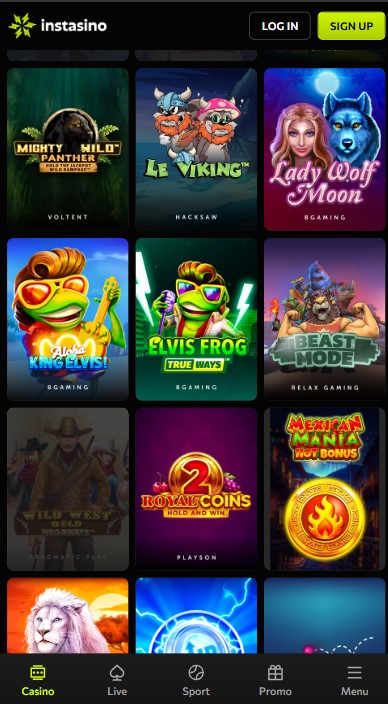 Instasino Casino Games