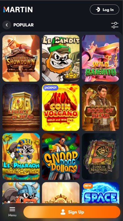 Martin Casino Games