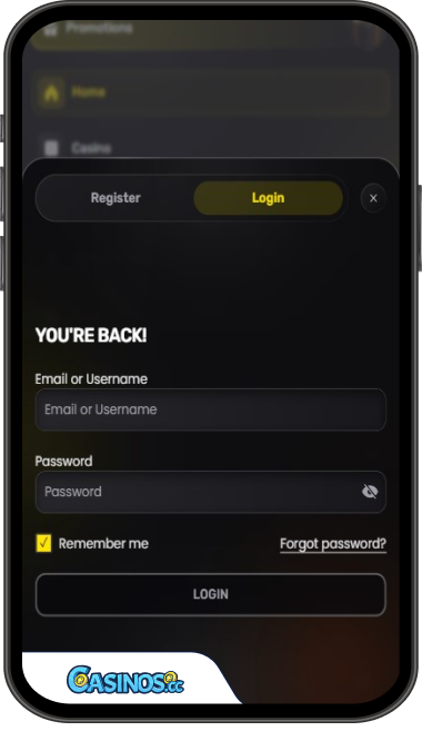 Monkey Tilt Casino Login from Mobile