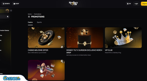 Monkey Tilt Casino Promotions