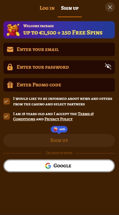 PlayJonny Casino Sign Up