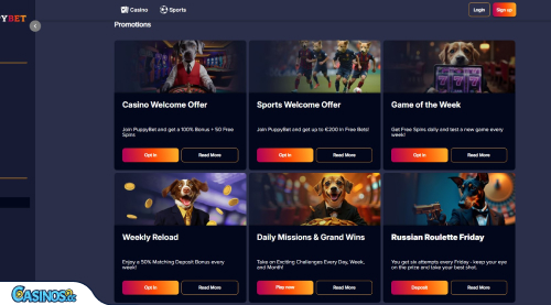 PuppyBet Casino Promotions
