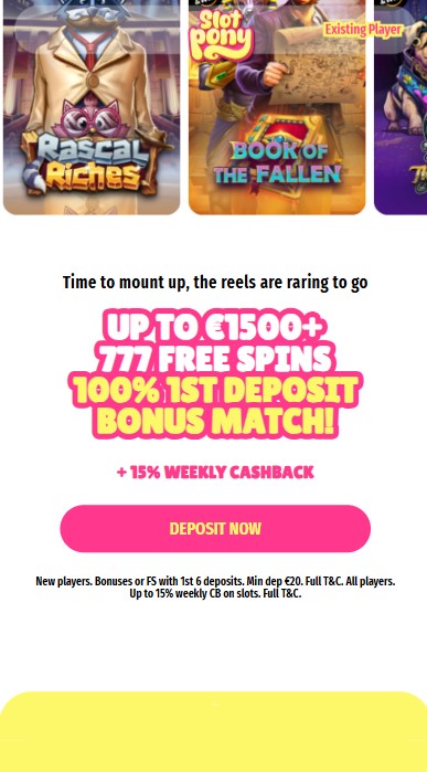 SlotPony Casino Bonuses