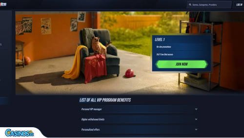 Vegas Hero Casino VIP program
