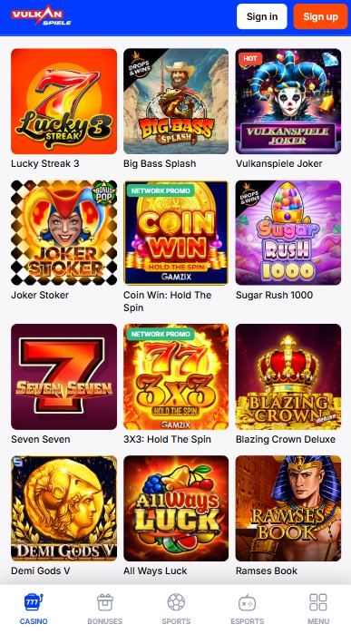 Online casino vulkanspiele