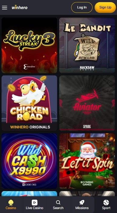 WinHero Casino Games
