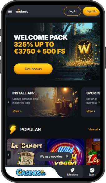 WinHero Casino Mobile App