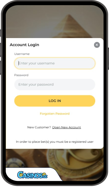 WinMega Casino Login from Mobile