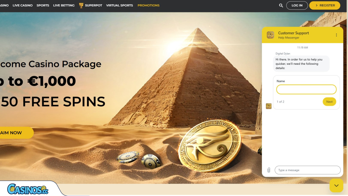 WinMega Casino Support