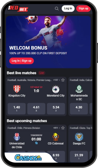 Aplicación móvil de 1RedBet Casino