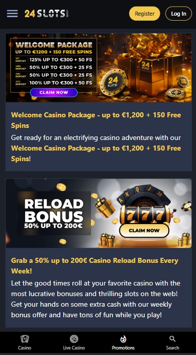 24Slots Casino Bonuses