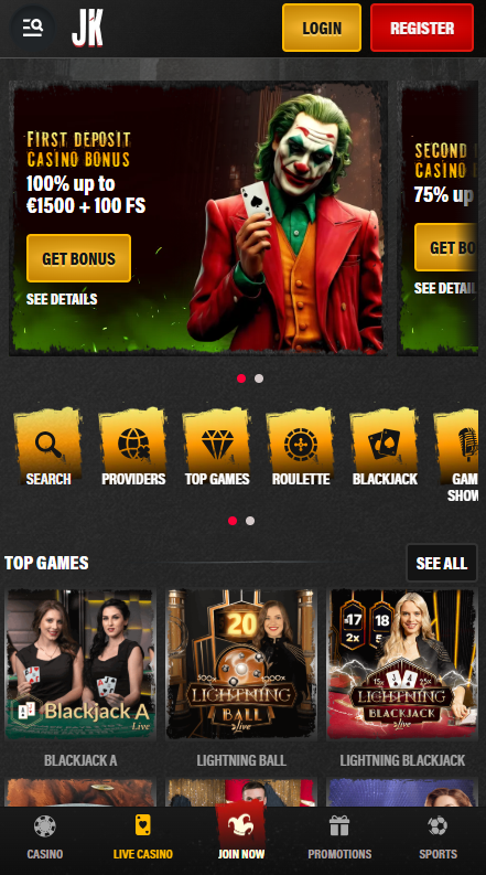 Jokery Casino Live Games
