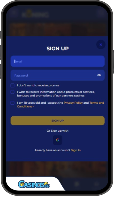 Koning Casino Inloggen vanaf mobiel