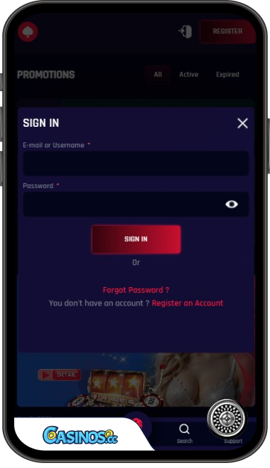 MitoBet Casino Login from Mobile
