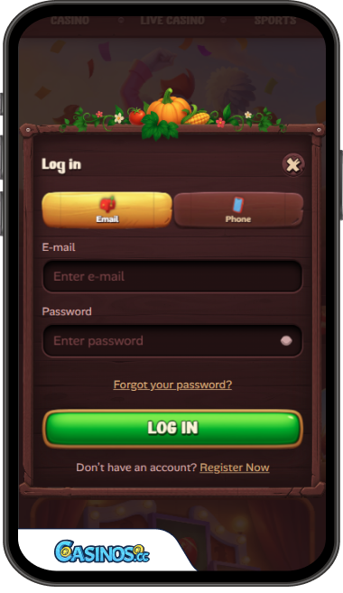 Roostino Casino Login from Mobile