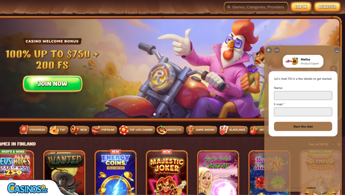 Roostino Casino Support