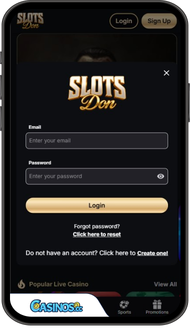 Slots Don Casino Login vanaf mobiel