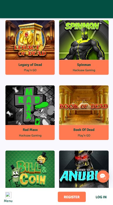 Jeux disponibles sur Staxino Casino