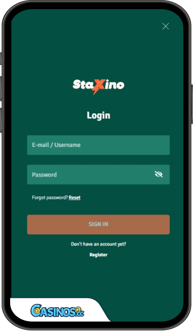Staxino Casino Anmeldung vom Handy aus