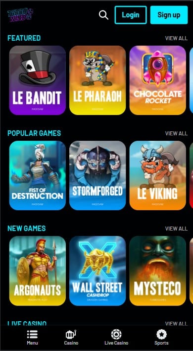 TurboWins Casino Games