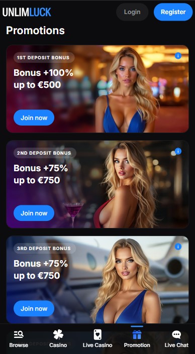 UnlimLuck Casino Bonuses