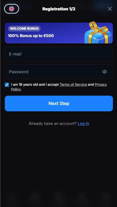 UnlimLuck Casino Sign-Up Interface