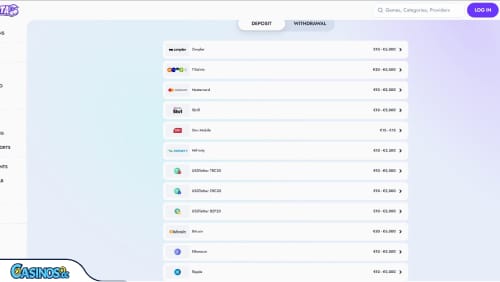 Vipsta Casino Zahlungen