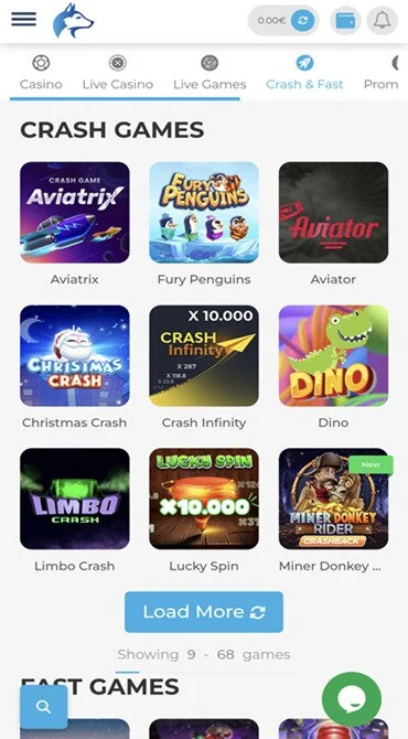 Wolfy Casino Games