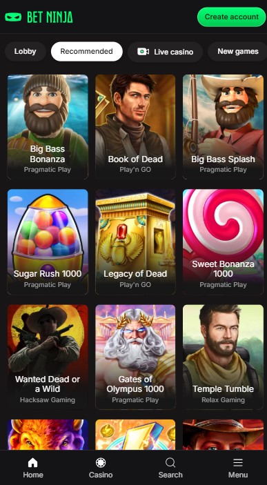 BetNinja Casino Games