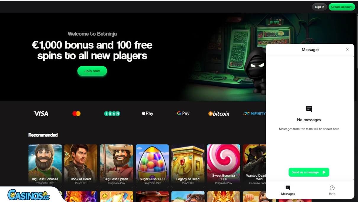 BetNinja Casino Support