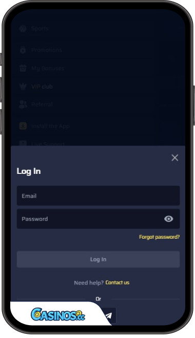 Betory Casino Login vanaf mobiel